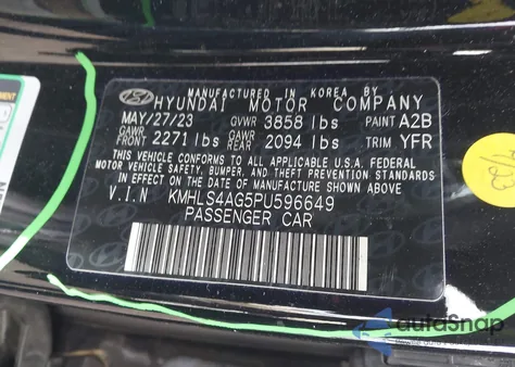 2023 Hyundai Elantra Sel из США, поврежденный, VIN KMHLS4AG5PU596649